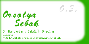 orsolya sebok business card